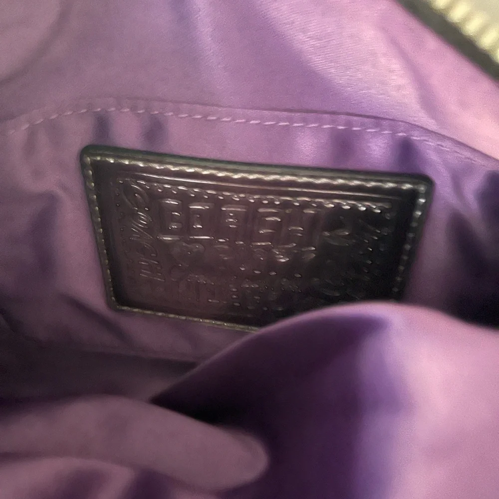 COACH Black and Gray Shoulder Bag with Signature Monogram Poppy collection - Picture 4 of 4